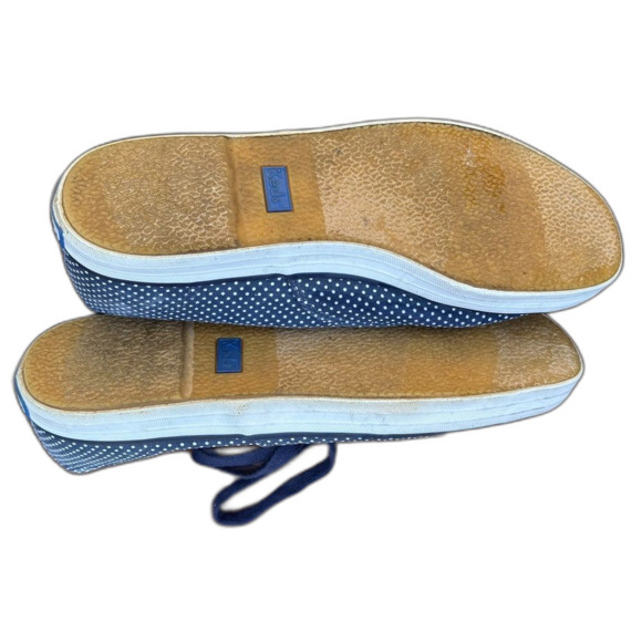 Keds Navy Blue Polka Dot Canvas Tennis Shoes Sneakers - Women’s 9.5 - Picture 6 of 7